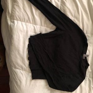 Ribbed black long sleeve crop top